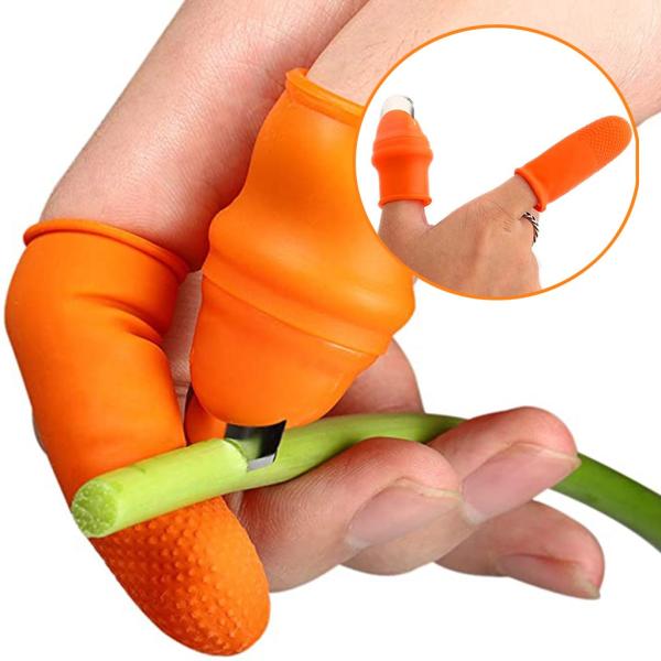 Silicone Thumb Cutter Set with Finger Protector for Fruit Vegetable Picking and Plant Trimming