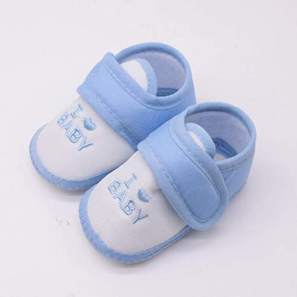 I Love Baby Shoes Soft Cotton Pre Walker Shoes for Infant Boys and Girls Anti Slip Toddler Casual Flats Sneaker Shoes