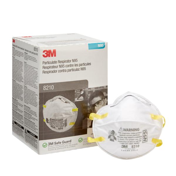 3M N95 Mask 8210 Particulate Respirator Face Mask with Filters