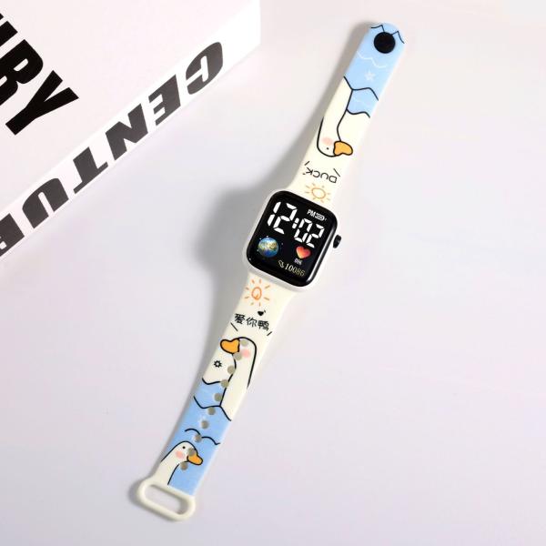 Printed Strap Square Waterproof  Watch