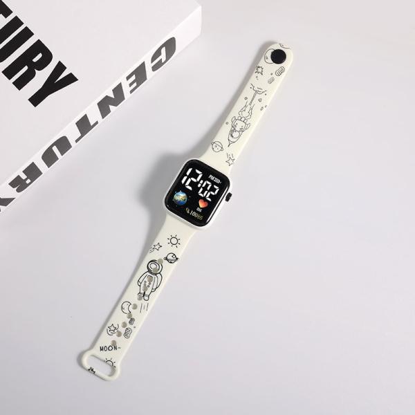 Printed Strap Square Waterproof  Watch