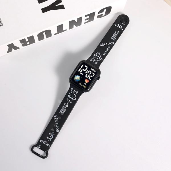 Printed Strap Square Waterproof  Watch