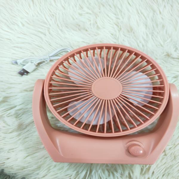 Rechargeable Mini Desk Fan - Adjustable USB Table Fan with Cooling Function for Household Use