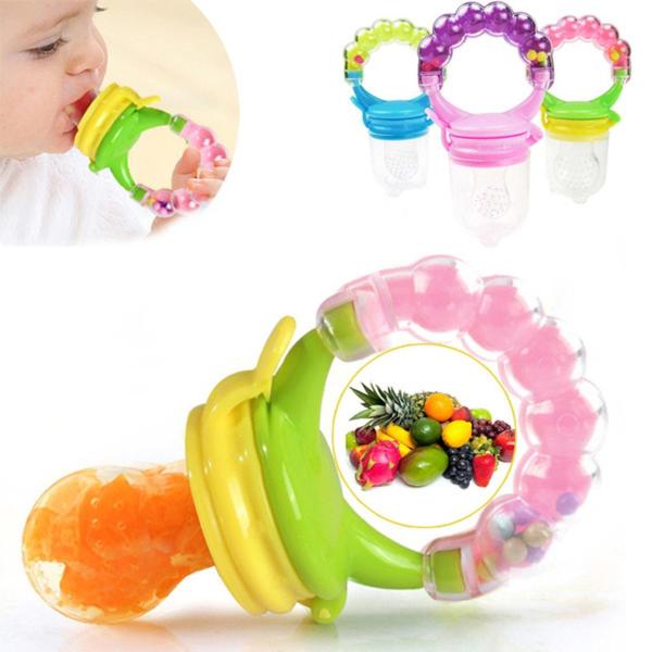 Organic Silicone Fruit Feeder for Babies – BPA-Free Multicolor Nipple Food Nibbler