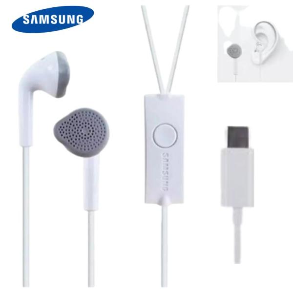 Type C Original Samsung Wired Earphones with Mic White Color